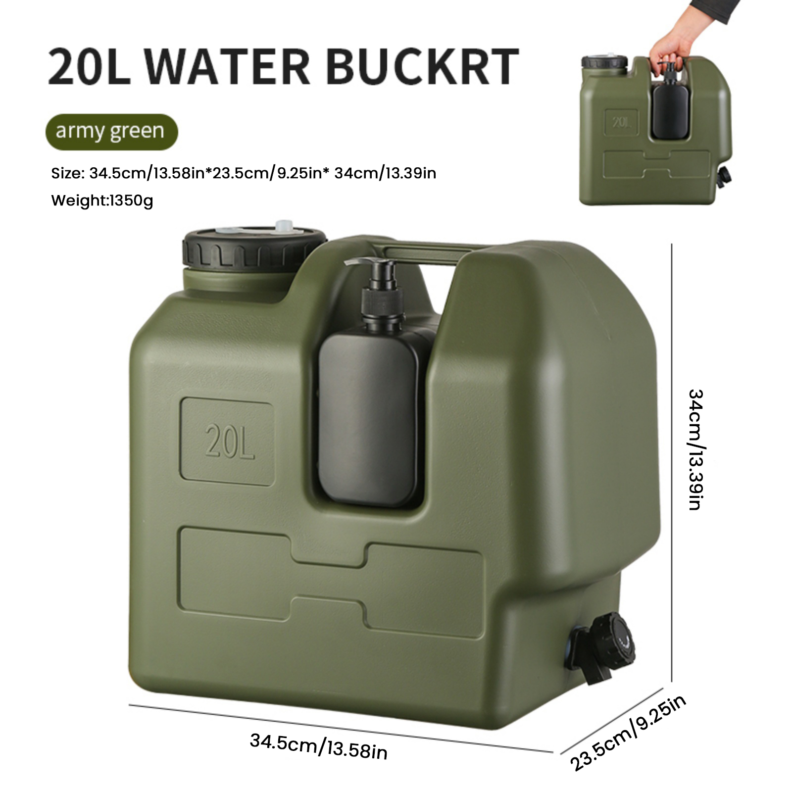 15/20L Portable Camping Water  - Soap Making Jug review and price